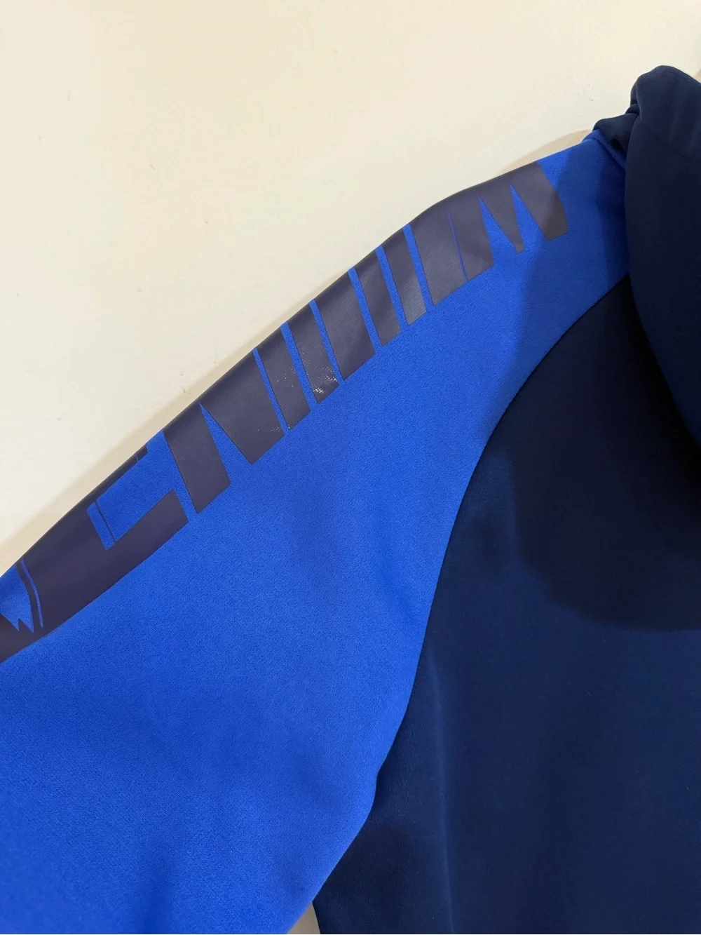Nike Dri-FIT Blue Two-Tone Sleeve Graphic Pullover Hoodie (Men’s L)